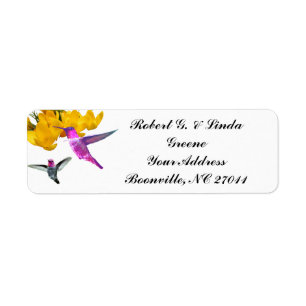 HUMMINGBIRDS LABEL