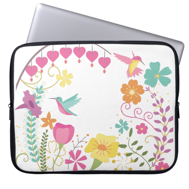 Hummingbirds Laptop Sleeve (Front)