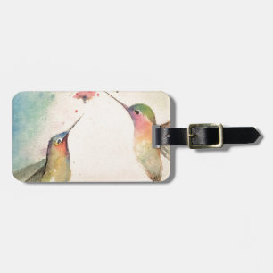 hummingbirds luggage tag