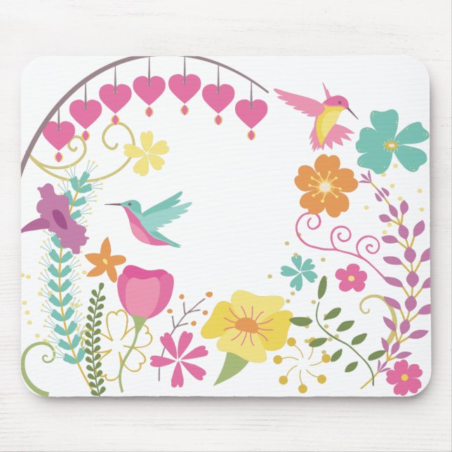 hummingbirds mouse mat (Front)