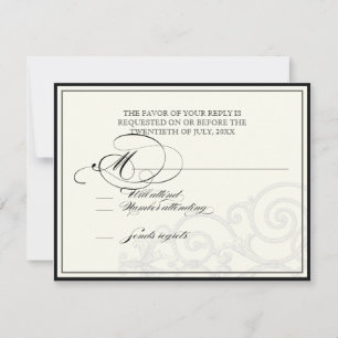 Hummingbirds n Swirls  - RSVP Response Card