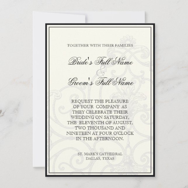 Hummingbirds n Swirls  - Wedding Invitation (Front)