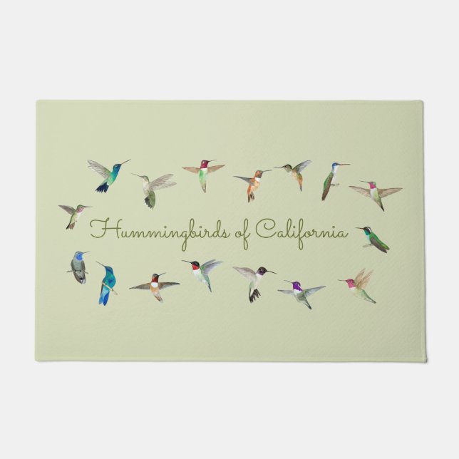Hummingbirds of California Doormat (Front)