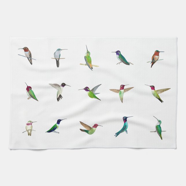 Hummingbirds of California Tea Towel (Horizontal)