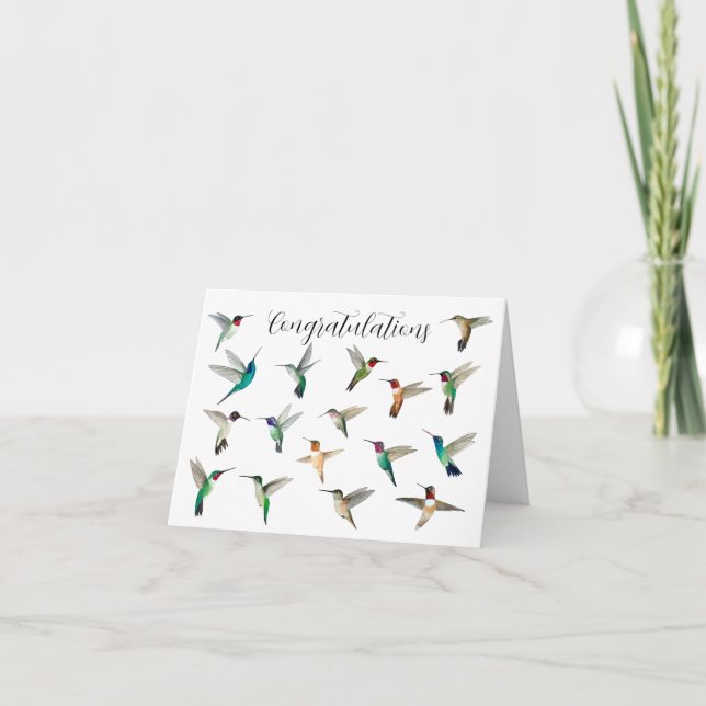 Hummingbirds of North America Congratulations Card (Front)