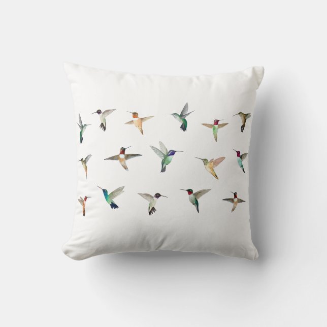 Hummingbirds of North America  Throw Pillow (Front)