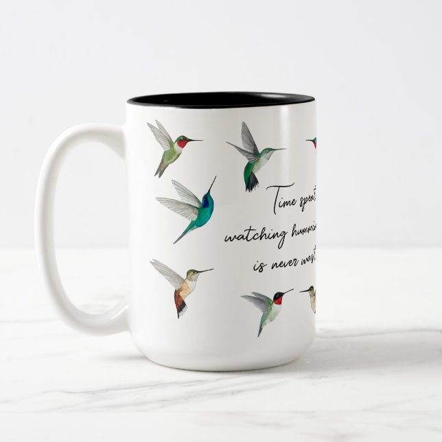 Hummingbirds of North America Two-Tone Coffee Mug (Left)