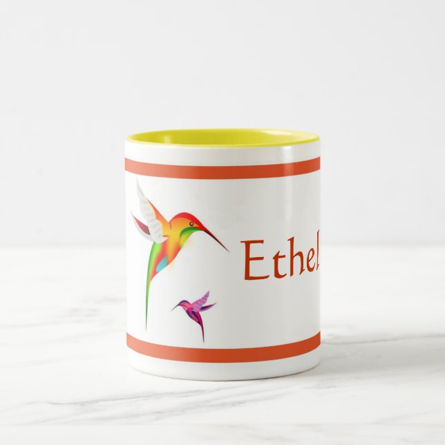 Hummingbirds Personalised Coffee Mug (Center)