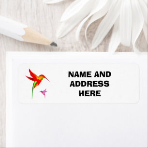 HUMMINGBIRDS RETURN ADDRESS LABELS