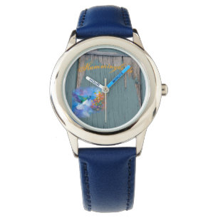 Hummingbirds, rustic, vintage women's watch