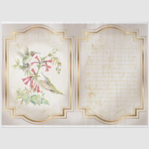 Hummingbirds Series Design 3 Tissue Paper