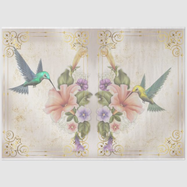 Hummingbirds Series Design 4 Tissue Paper (Front)