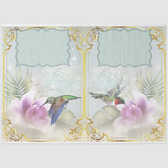 Hummingbirds Series Design 6 Tissue Paper (Front)