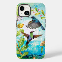 Hummingbirds Sunrise Floral Garden Botanical