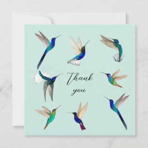 Hummingbirds  thank you card