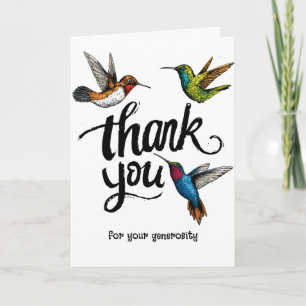 Hummingbirds Thank You Card