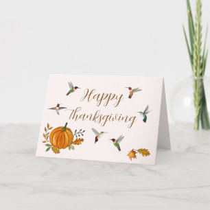 Hummingbirds Thanksgiving Card