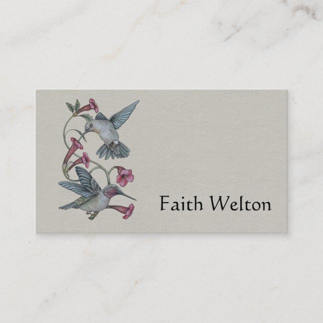 Hummingbirds & Vine Business Card (Front)