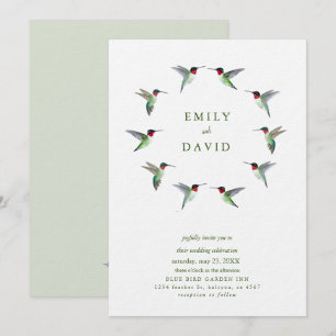 Hummingbirds Wedding Invitation