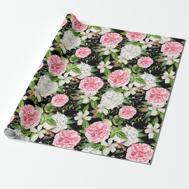 Hummingbirds Wrapping Paper (Unrolled)