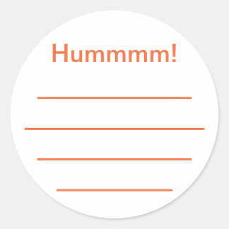 "Hummmm" orange jam label