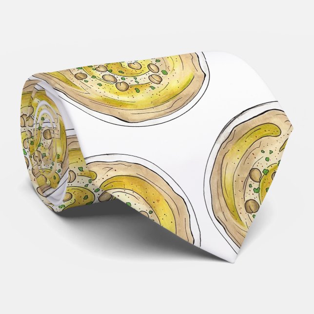 Hummus Houmous Chickpeas Mediterranean Food Dip Tie (Rolled)