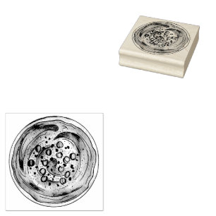 Hummus Houmous Mediterranean Middle Eastern Food Rubber Stamp