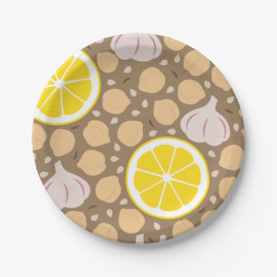 Hummus Paper Plate