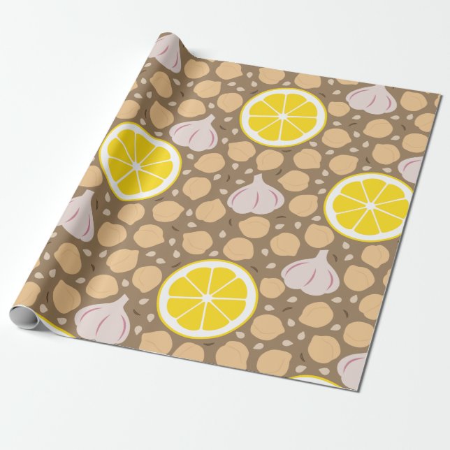Hummus Wrapping Paper (Unrolled)