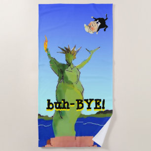 Humor Anti Trump 2020 Vote Democrat Election Fun Beach Towel
