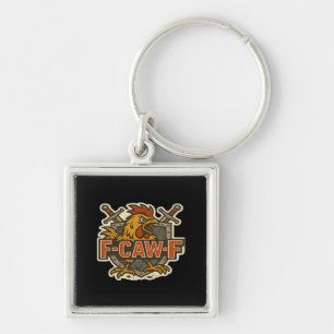 Humor Crow Funny Gothic F-Caw-F Key Ring