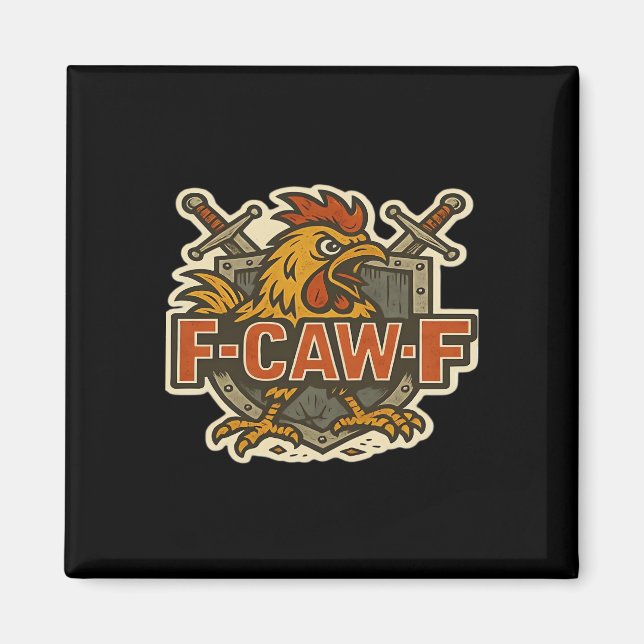 Humor Crow Funny Gothic F-Caw-F Magnet (Front)