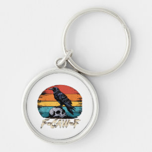 Humor F-Caw-F Gothic Funny Crow Essential Retro St Key Ring