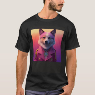 Humor  Fox Furry Fur Dog Pup Awesome Astronaut Wow T-Shirt