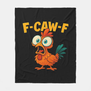 Humor Funny Crow F-Caw-F Gothic Fleece Blanket