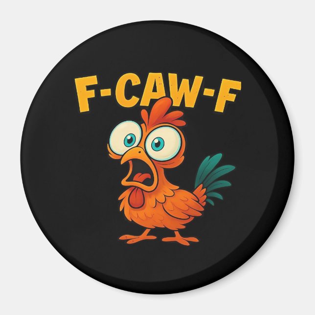 Humor Funny Crow F-Caw-F Gothic Magnet (Front)