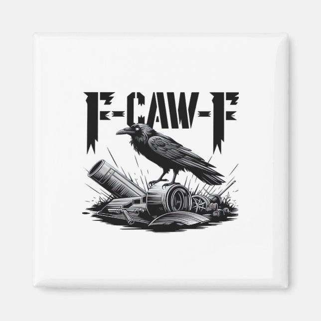 Humor Funny F-Caw-F Gothic Crow Essential Aestheti Magnet (Front)