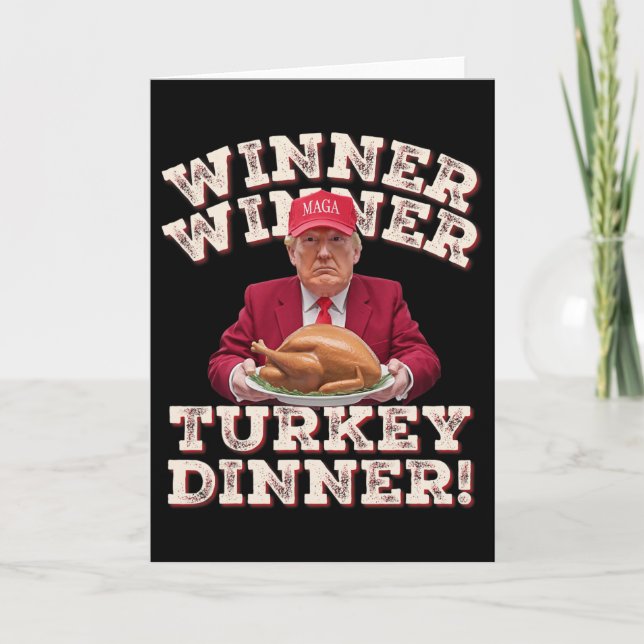 Humor Funny Winner Winner Turkey Dinner Thanksgivi Card (Front)
