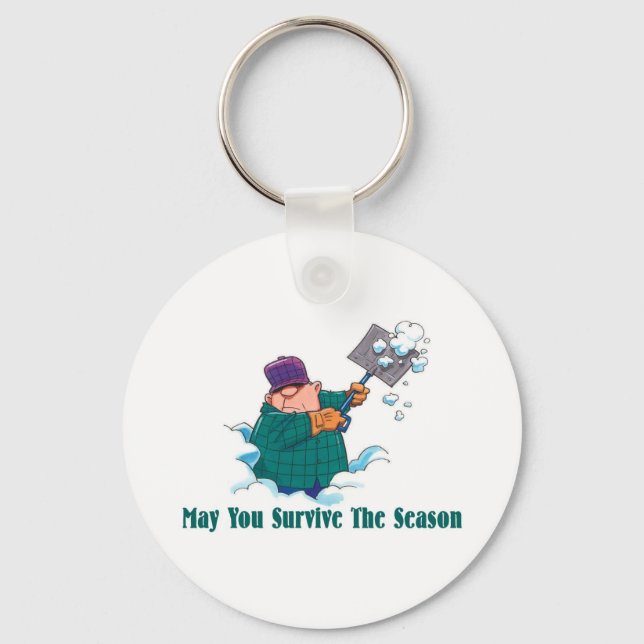 HUMOR: May You Survive Holiday Season Key Ring (Front)
