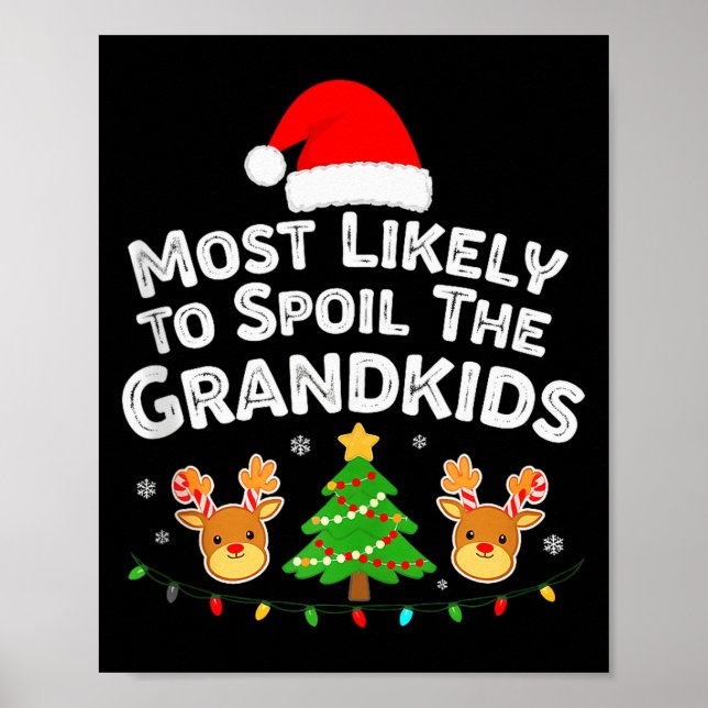 Humor Most Likely To Sil The Grandkids Christmas F Poster (Front)