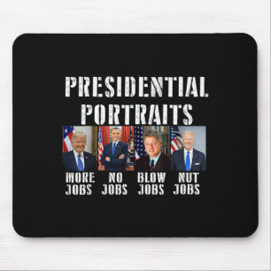 Humor Presidential Rtraits Trump Obama Biden Clint Mouse Mat