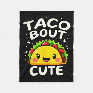 Humor Taco About Cute Girl Birthday Party Fleece Blanket