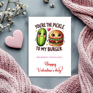 Humor Valentine Card with Silly Food Characters