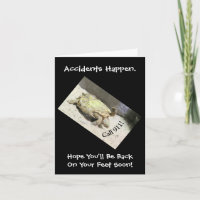 HUMOROUS ACCIDENT CARD/TURTLE UPSIDE DOWN/CUSTOMI