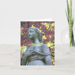 HUMOROUS APOLOGY/CLASSIC FEMALE STATUE/WARDROBE MA CARD