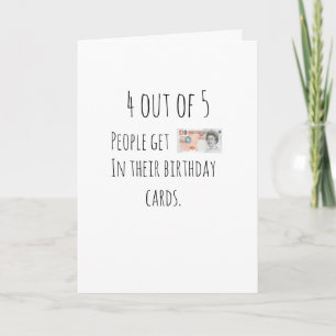 Humorous Birthday Card Money