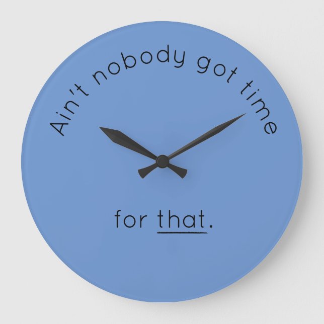 Humorous Blue Wall Clock (Front)