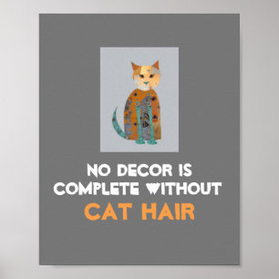 humorous cat poster wall art with text