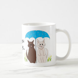 Humorous Cats On a Rainy Day Coffee Mug