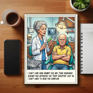 Humorous Dentist Office Cartoon Postcard